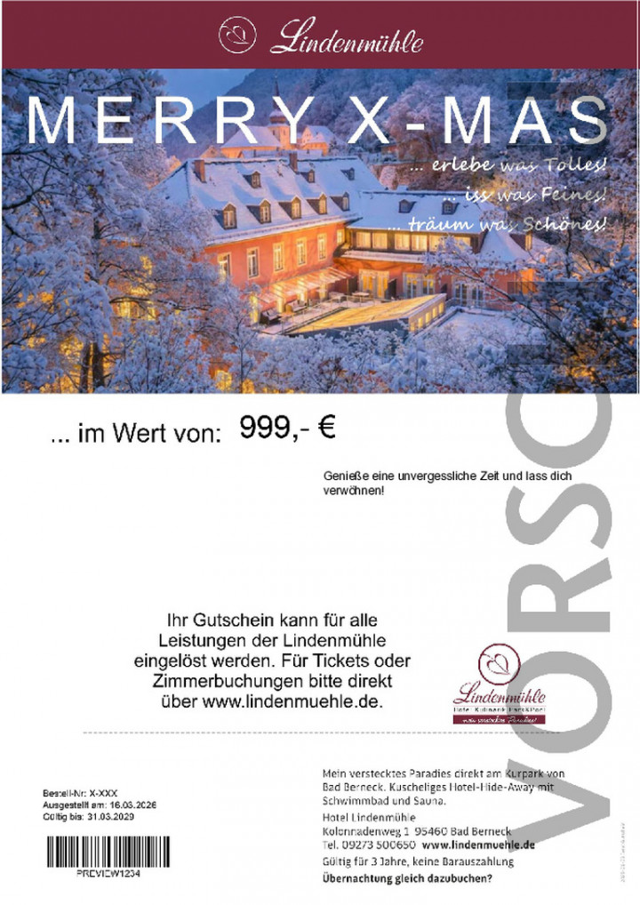 Weihnachten Wertgutschein